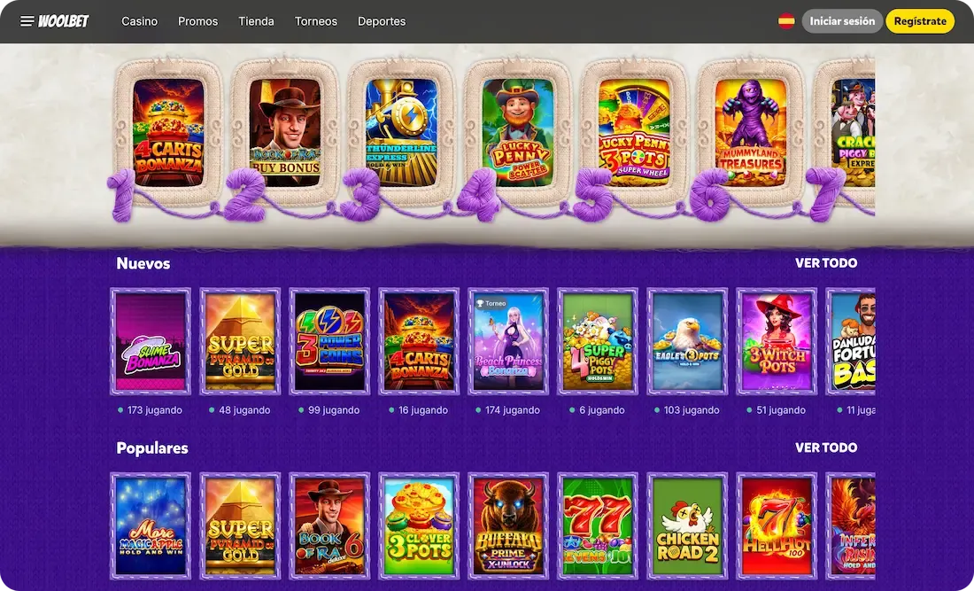 juegos del casino woolbet